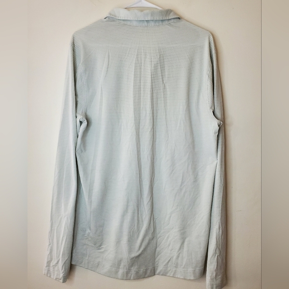 Mens Lululemon Stripped Longsleeve Polo Shirt Size Small - Picture 5 of 10